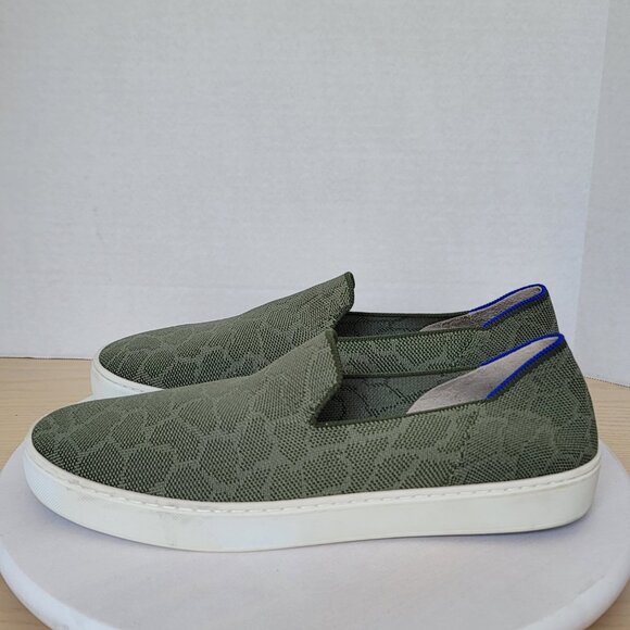 Rothy’s Women's The Original Safari Print Olive Green Slip On Casual Sneaker 12 - Picture 3 of 16